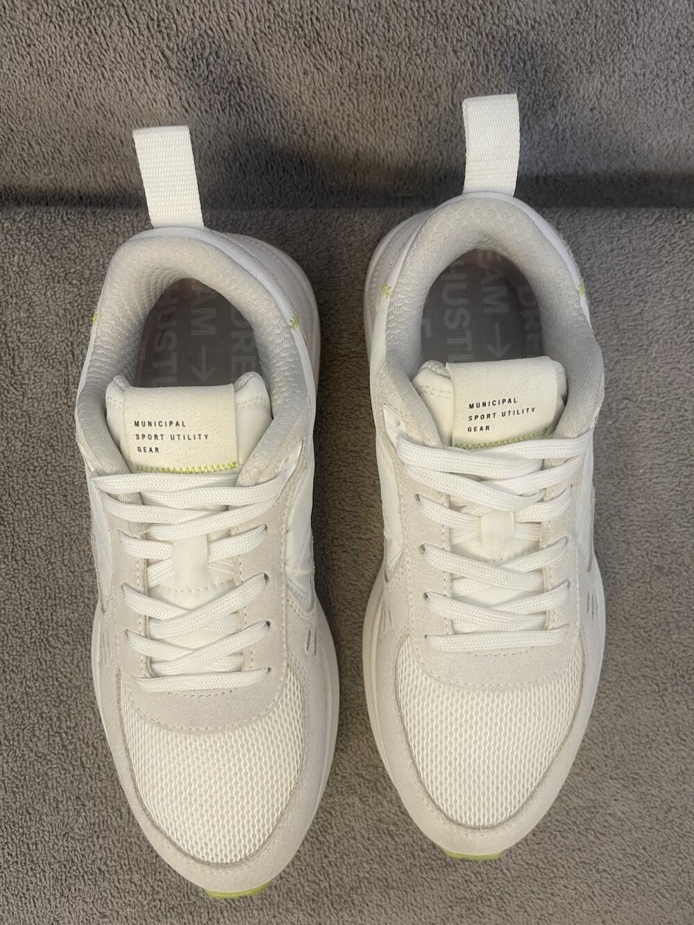 Municipal Origin Colorway White White Slime Woman’s Size 8/8.5 Sneakers